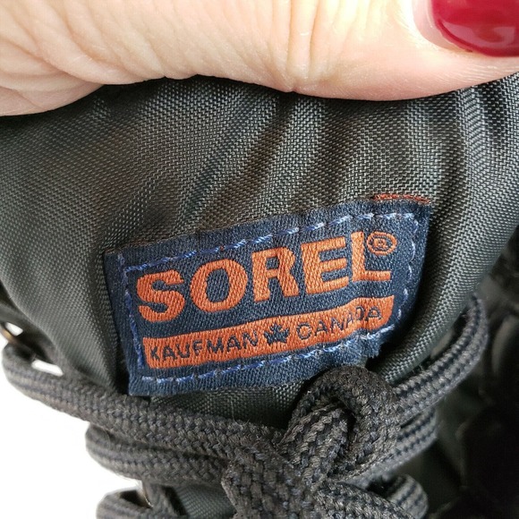 Sorel Womens Black Faux Fur Mid Calf Lace Up Round Toe Winter Boots Size 8 - Picture 8 of 9